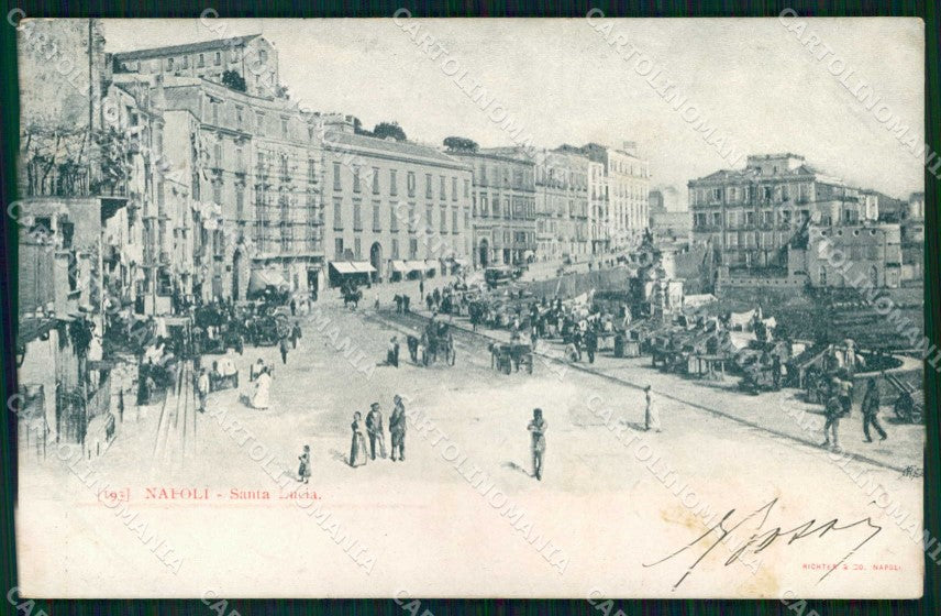 Napoli Città Strada Santa Lucia Richter 193 cartolina MX7987 – fronte