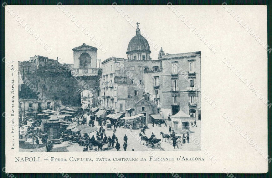 Napoli Città Porta Capuana Mercato Ragozino 8 cartolina MX7999 – fronte