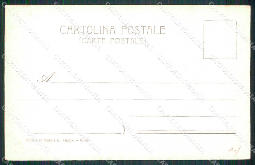 Napoli Città Largo Trinità Maggiore Guglia Ragozino 1582 cartolina MX8001 – retro