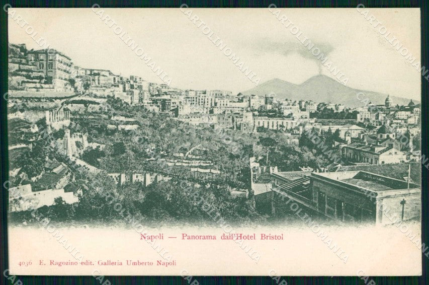 Napoli Città Veduta da Hotel Bristol Vesuvio Ragozino 4036 cartolina MX8007 – fronte
