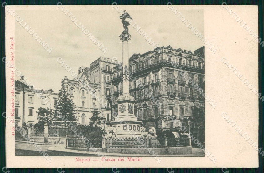 Napoli Città Piazza dei Martiri Ragozino 4135 cartolina MX8009 – fronte