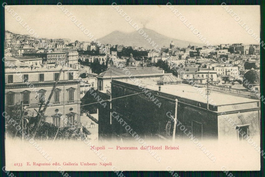 Napoli Città Veduta da Hotel Bristol Vesuvio Ragozino 4233 cartolina MX8019 – fronte