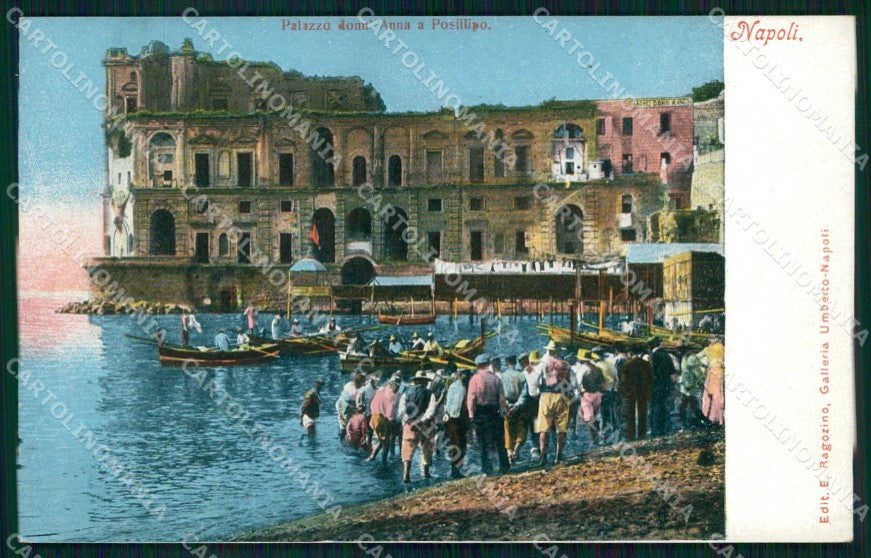 Napoli Città Posillipo Barche Palazzo Donn Anna Ragozino 2246 cartolina MX8021 – fronte