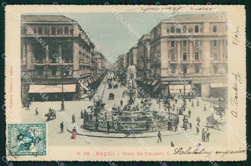 Napoli Città Corso Re Umberto I Ragozino 166 cartolina MX8031 – fronte