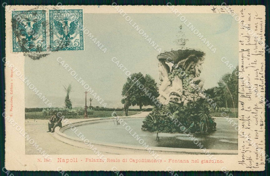 Napoli Città Capodimonte Fontana STRAPPINO PIEGHE Ragozino 180 cartolina MX8033 – fronte