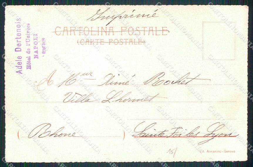 Napoli Città Porto Mercantile Vesuvio Ragozino 202 cartolina MX8035 – retro