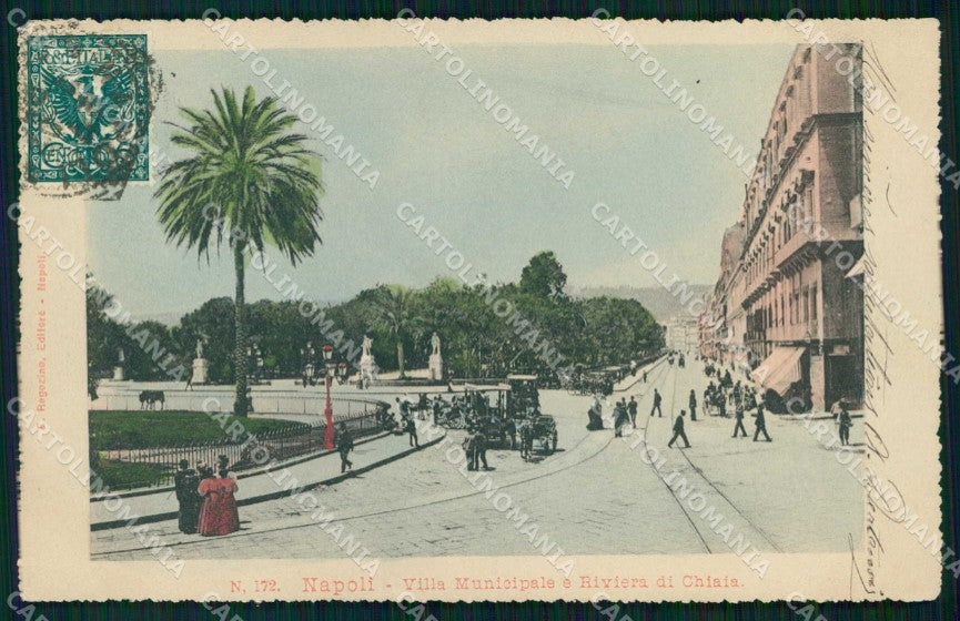 Napoli Città Villa Municipale Riviera Chiaia Ragozino 172 cartolina MX8036 – fronte