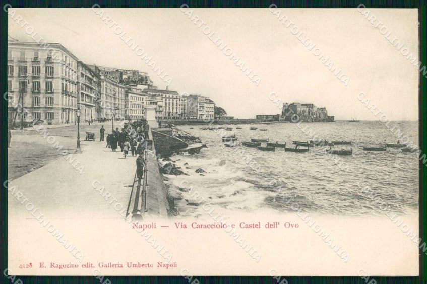 Napoli Città Via Caracciolo Castel dell Ovo Ragozino 4128 cartolina MX8048 – fronte
