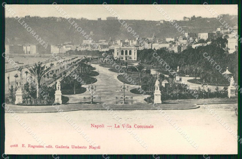 Napoli Città Villa Comunale Ragozino 4068 cartolina MX8049 – fronte
