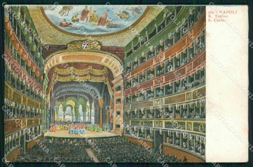 Napoli Città Teatro San Carlo Richter 589 cartolina MX8056 – fronte