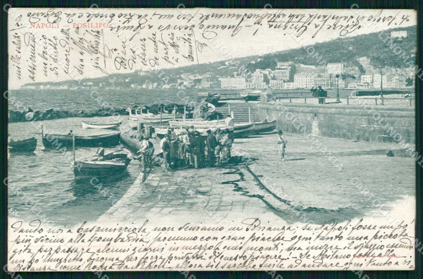 Napoli Città Posillipo Barche Pescatori cartolina MX8070 – fronte