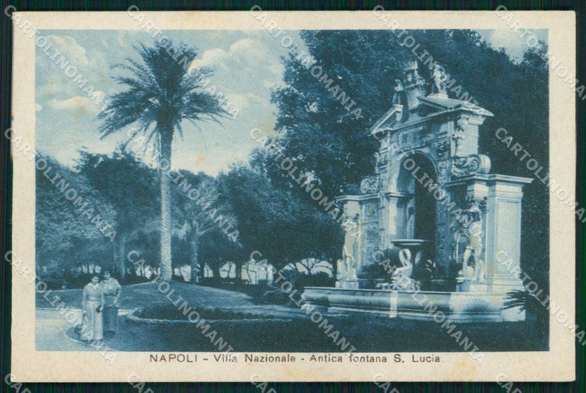 Napoli Città Villa Nazionale Antica Fontana Santa Lucia cartolina MX8072 – fronte