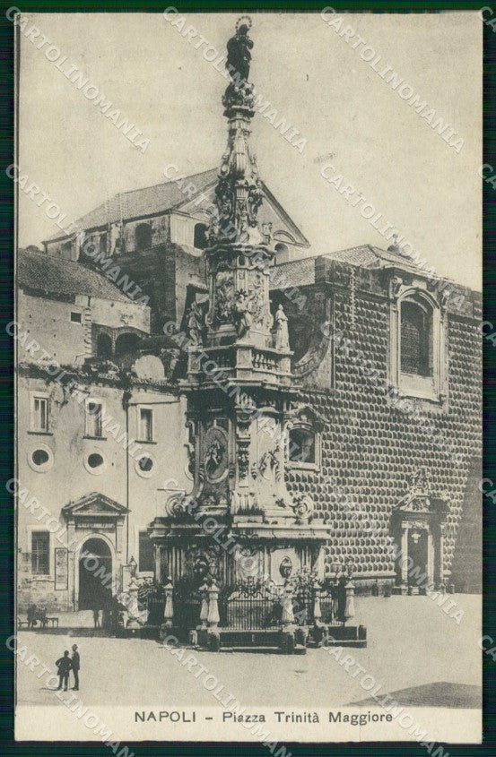 Napoli Città Piazza Trinità Maggiore Guglia Ragozino 2 7692 cartolina MX8076 – fronte