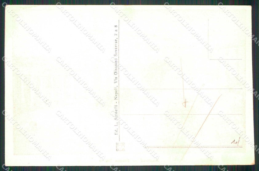 Napoli Città Piazza Dante Tram PIEGHE cartolina MX8079 – retro