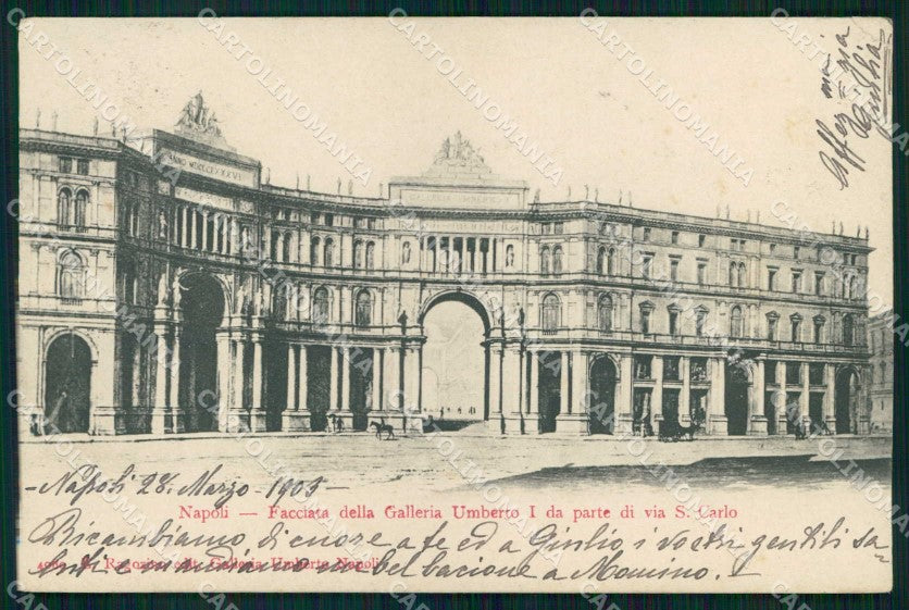 Napoli Città Facciata Galleria Umberto I PIEGHINA Ragozino 4080 cartolina MX8081 – fronte