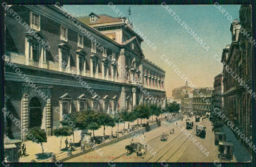 Napoli Città Museo Nazionale Tram cartolina MX8092 – fronte