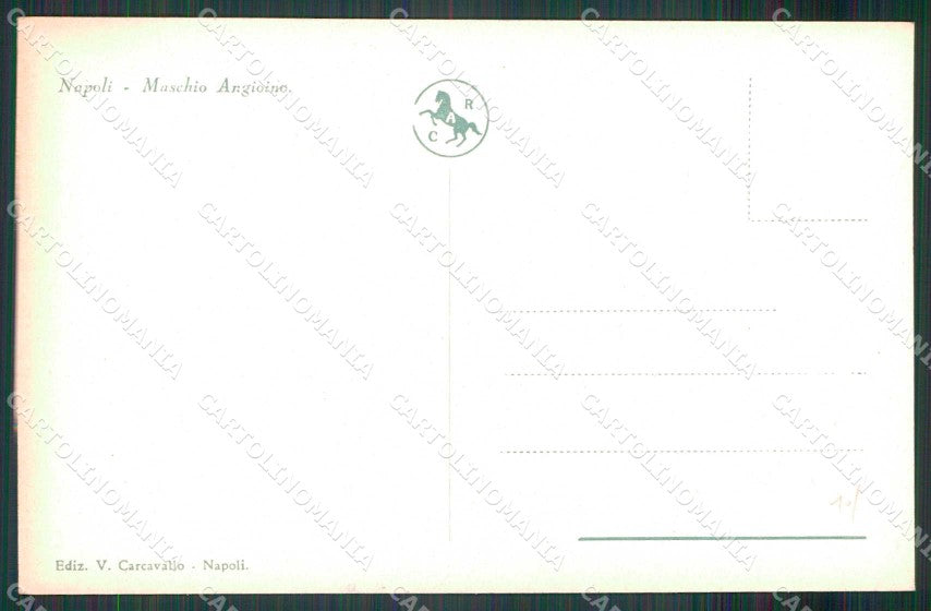 Napoli Città Maschio Angioino Tramonto cartolina MX8099 – retro