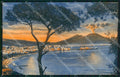 Napoli Città Veduta Generale Vesuvio Tramonto cartolina MX8100 – fronte