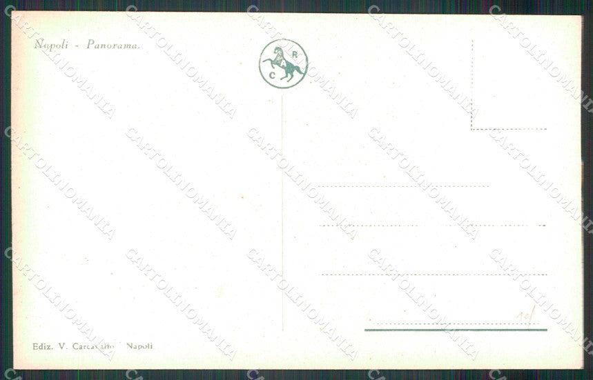 Napoli Città Veduta Generale Vesuvio Tramonto cartolina MX8100 – retro