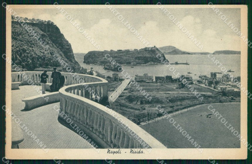 Napoli Città Rotonda Posillipo Isola Nisida PIEGHINA cartolina MX8108 – fronte