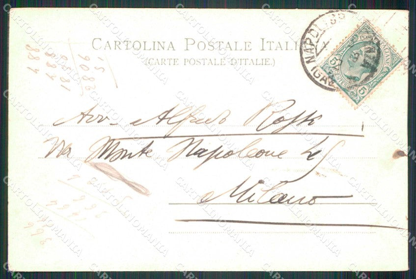Napoli Città Veduta da Grand Hotel Vesuvio Stengel 11147 cartolina MX8112 – retro