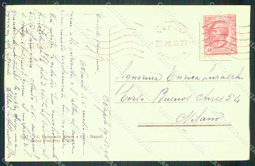Napoli Città Veduta Generale da Posillipo cartolina MX8113 – retro