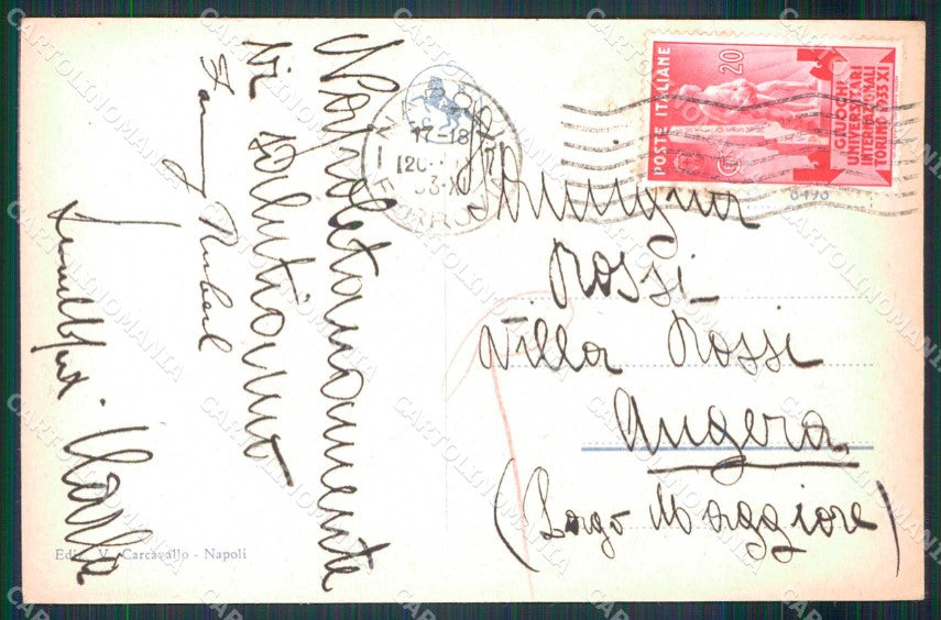 Napoli Città Veduta Generale Vesuvio cartolina MX8122 – retro