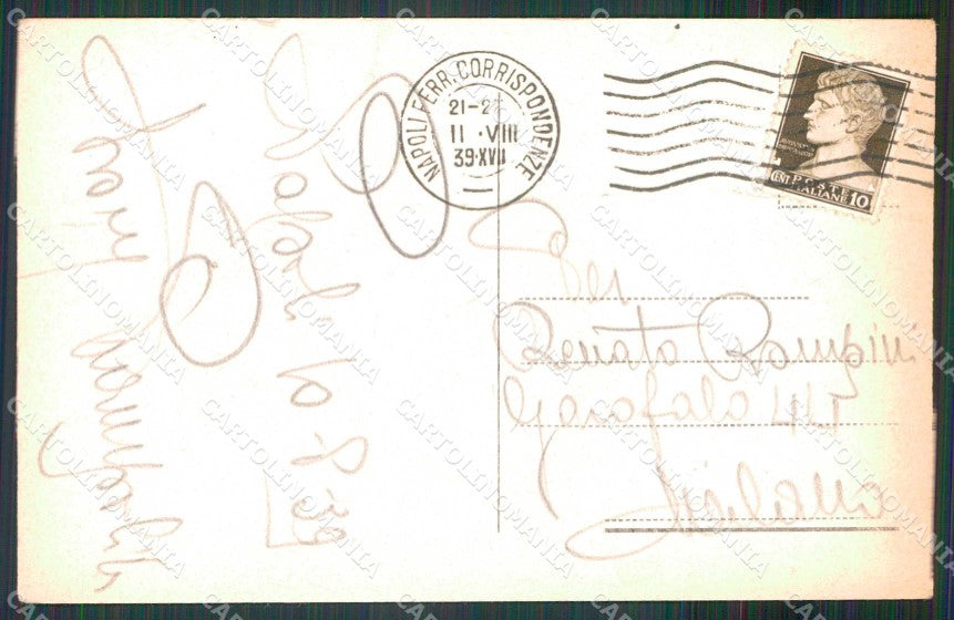 Napoli Città Veduta Generale Vesuvio cartolina MX8124 – retro
