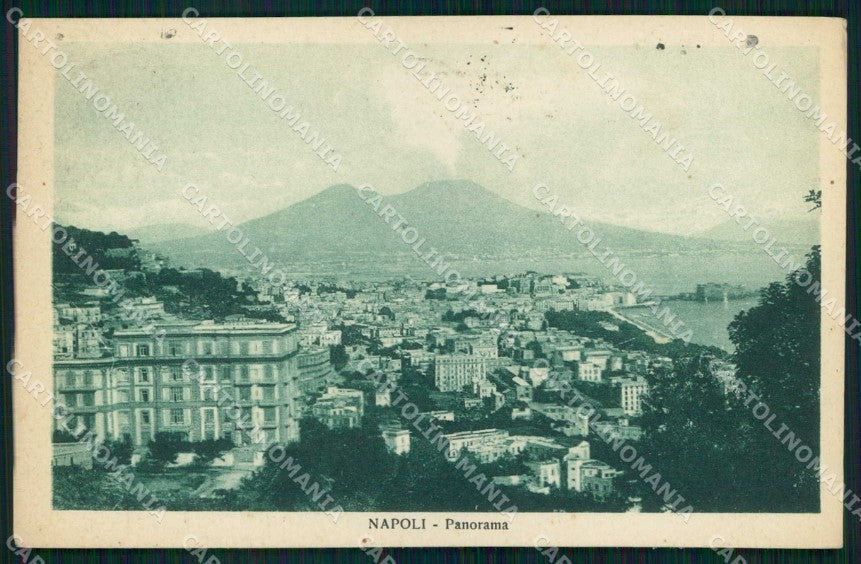 Napoli Città Veduta Generale Vesuvio Ragozino 122 4 cartolina MX8127 – fronte