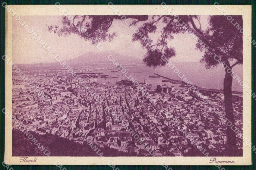 Napoli Città Veduta Generale Vesuvio cartolina MX8131 – fronte