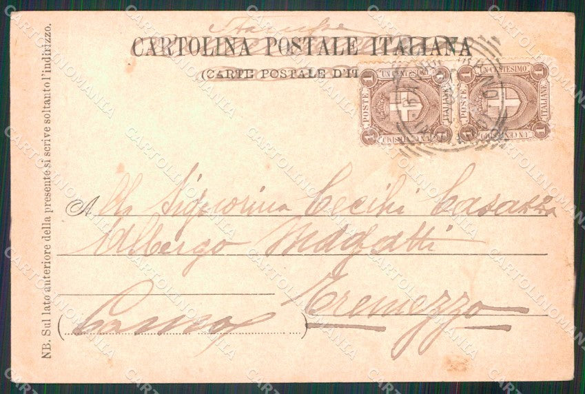 Napoli Città Veduta Generale Vesuvio cartolina MX8132 – retro