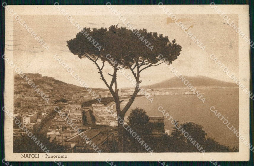Napoli Città Veduta Generale Vesuvio ABRASA cartolina MX8135 – fronte