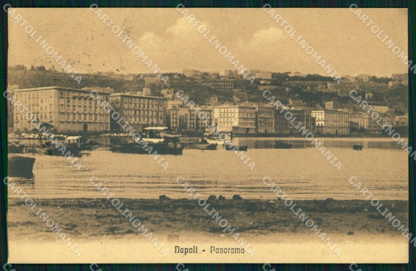 Napoli Città Veduta Generale Barche Alterocca 2186 cartolina MX8138 – fronte