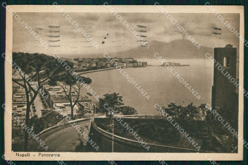 Napoli Città Veduta Generale Vesuvio PIEGHINA cartolina MX8140 – fronte