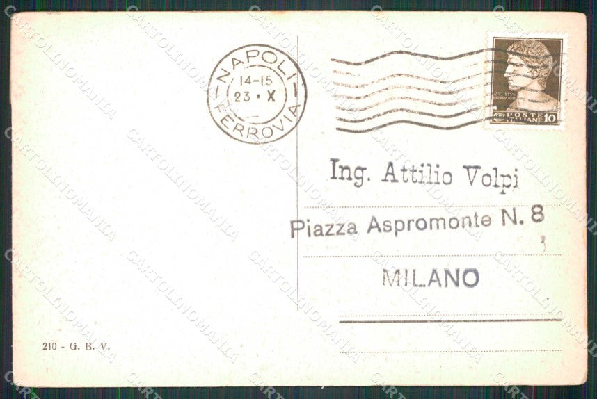 Napoli Città Veduta Generale Vesuvio cartolina MX8152 – retro