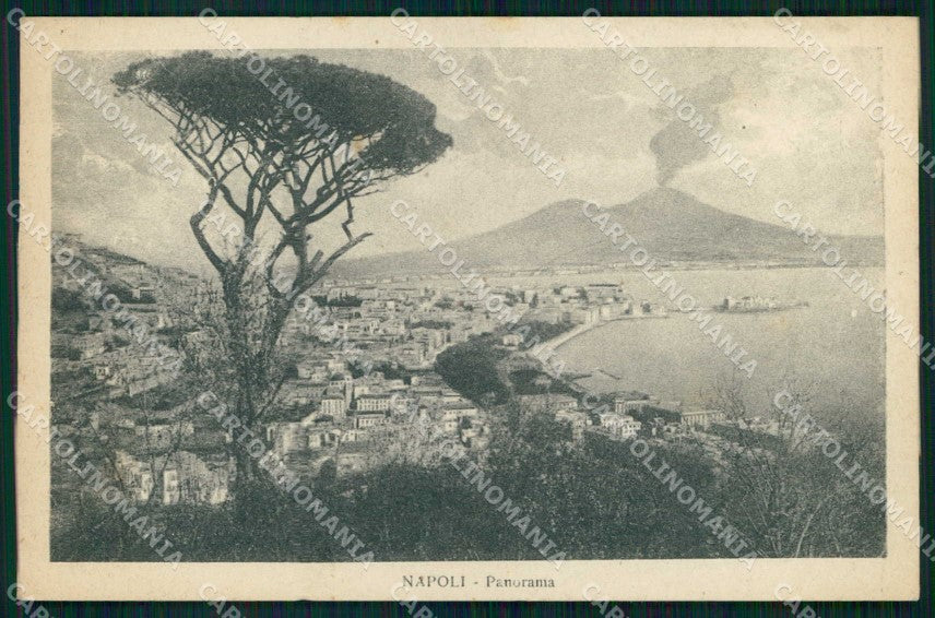 Napoli Città Veduta Generale Vesuvio cartolina MX8153 – fronte