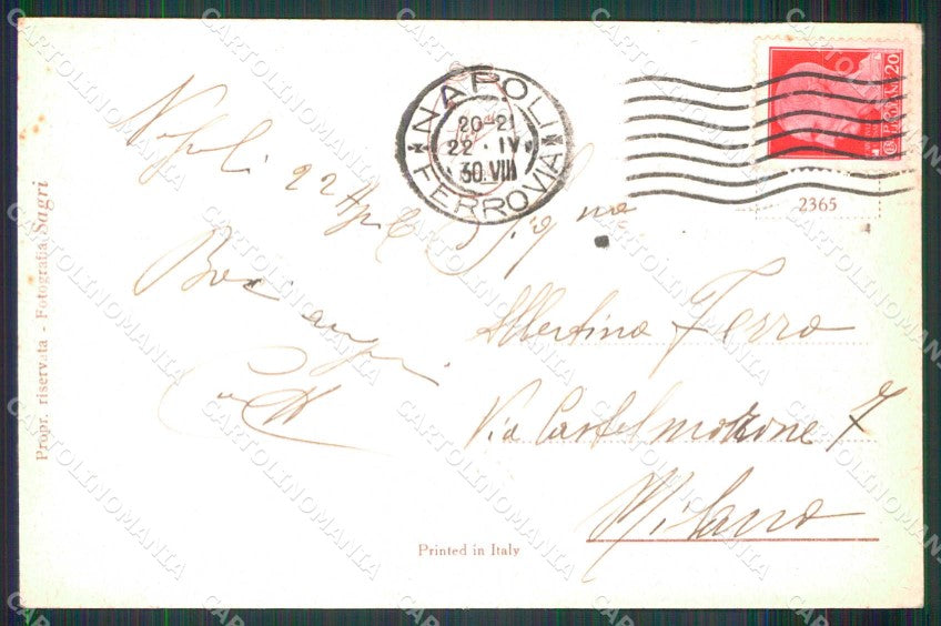 Napoli Città Veduta Generale Vesuvio cartolina MX8156 – retro