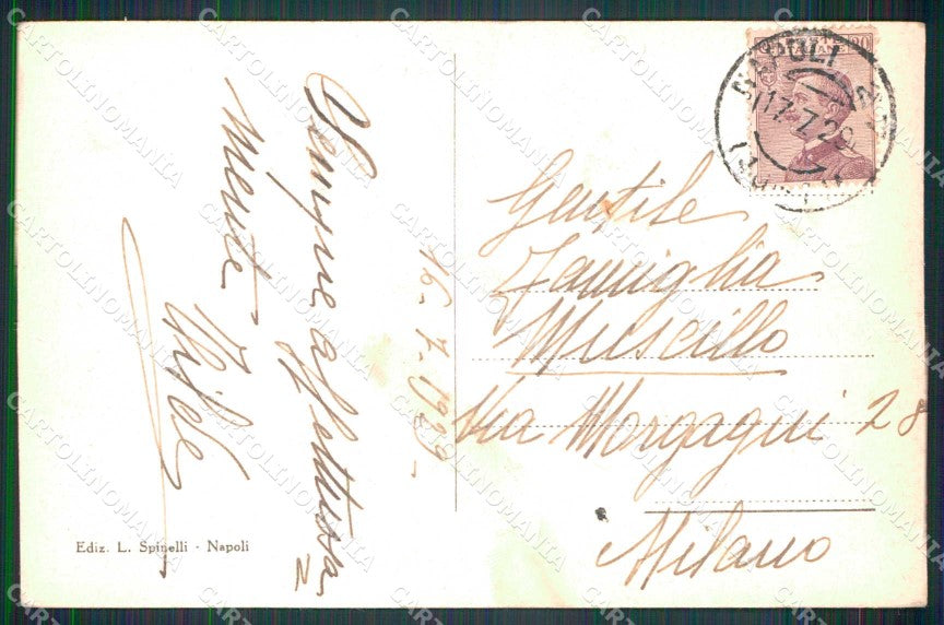 Napoli Città Veduta Generale Vesuvio cartolina MX8158 – retro