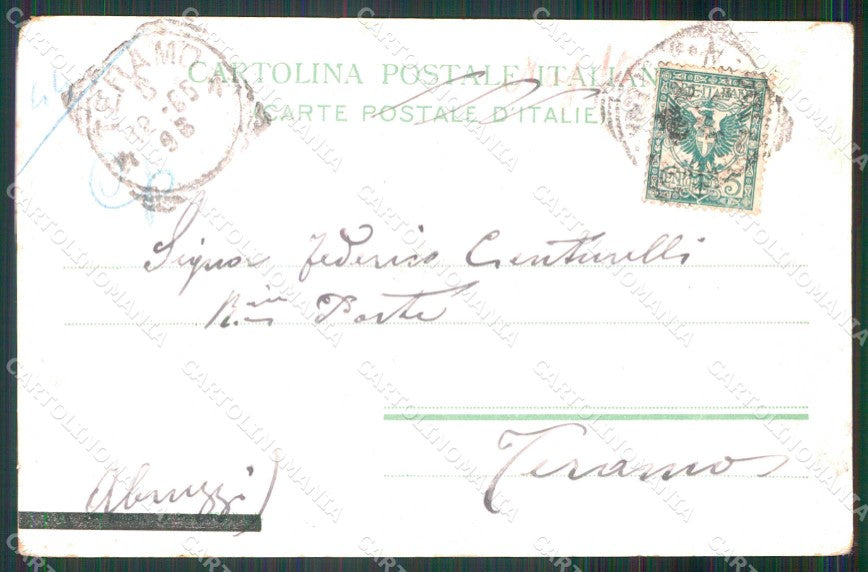 Napoli Città Veduta da Corso Vittorio Emanuele Vesuvio PIEGA cartolina MX8160 – retro
