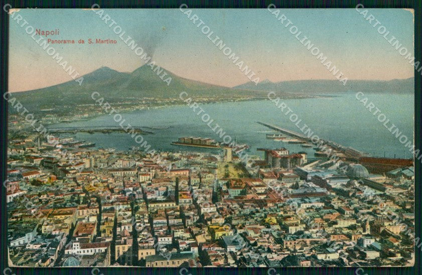 Napoli Città Veduta da San Martino Vesuvio Trenkler 77386 cartolina MX8163 – fronte