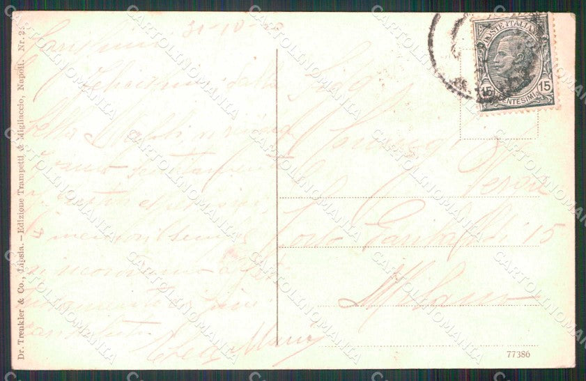 Napoli Città Veduta da San Martino Vesuvio Trenkler 77386 cartolina MX8163 – retro