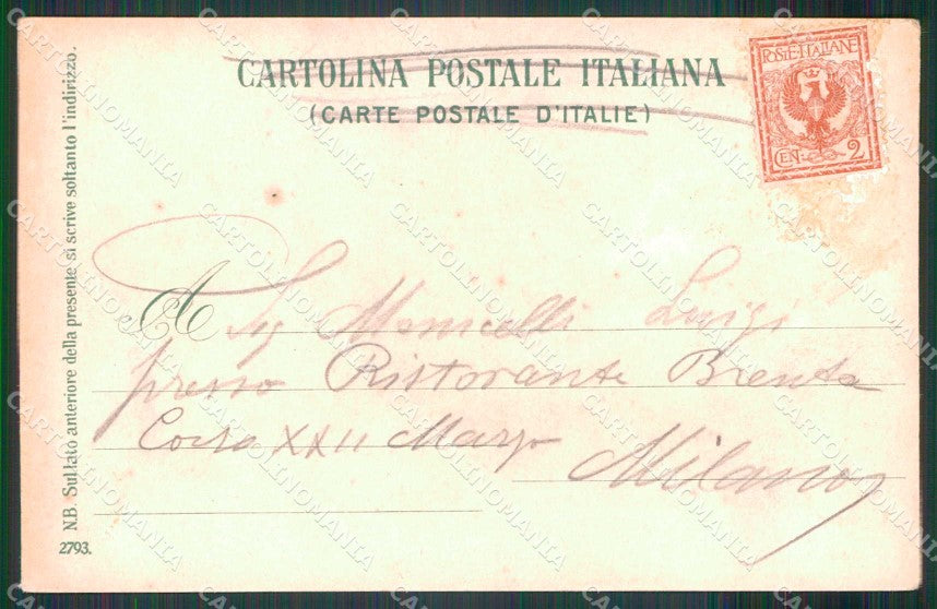 Napoli Città Pescatori Castel Sant Elmo Ragozino 2793 ABRASA cartolina MX8166 – retro