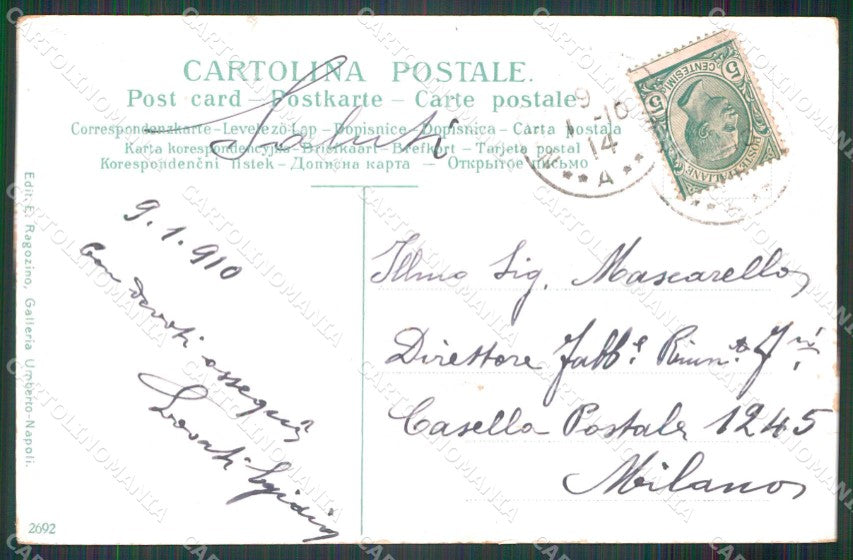 Napoli Città Veduta da Corso Vittorio Emanuele Ragozino 2692 cartolina MX8168 – retro