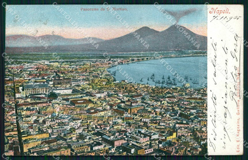 Napoli Città Veduta da San Martino Vesuvio Ragozino 2691 cartolina MX8169 – fronte