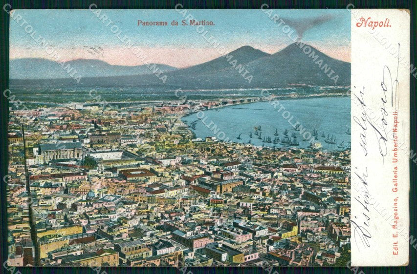 Napoli Città Veduta da San Martino Vesuvio Ragozino 2691 cartolina MX8170 – fronte