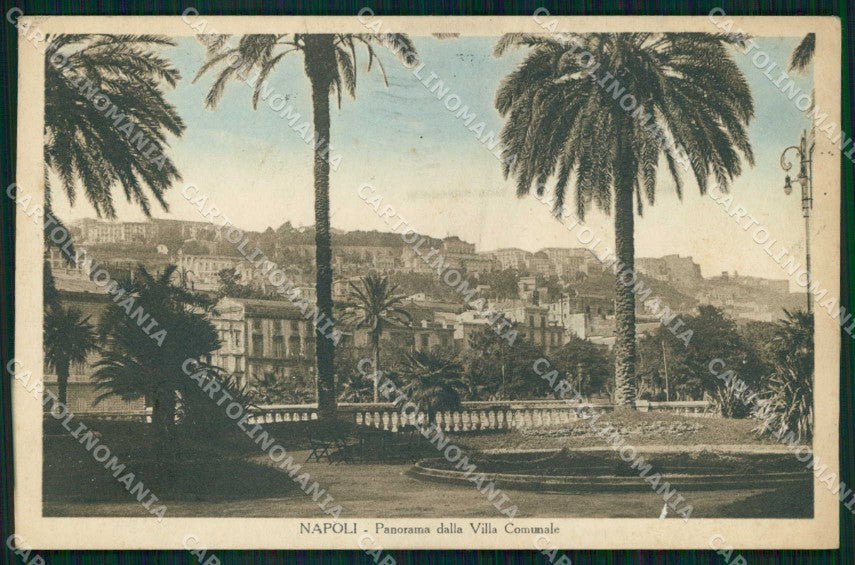 Napoli Città Veduta da Villa Comunale cartolina MX8172 – fronte