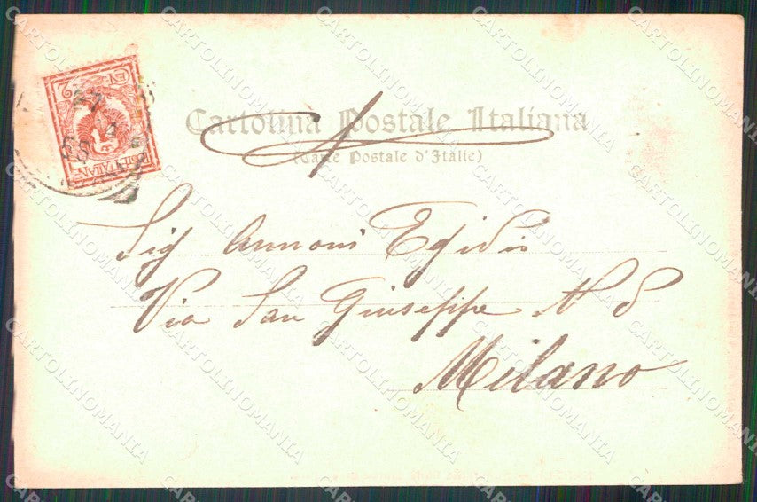 Napoli Città Veduta da Tomba Virgilio Vesuvio cartolina MX8173 – retro
