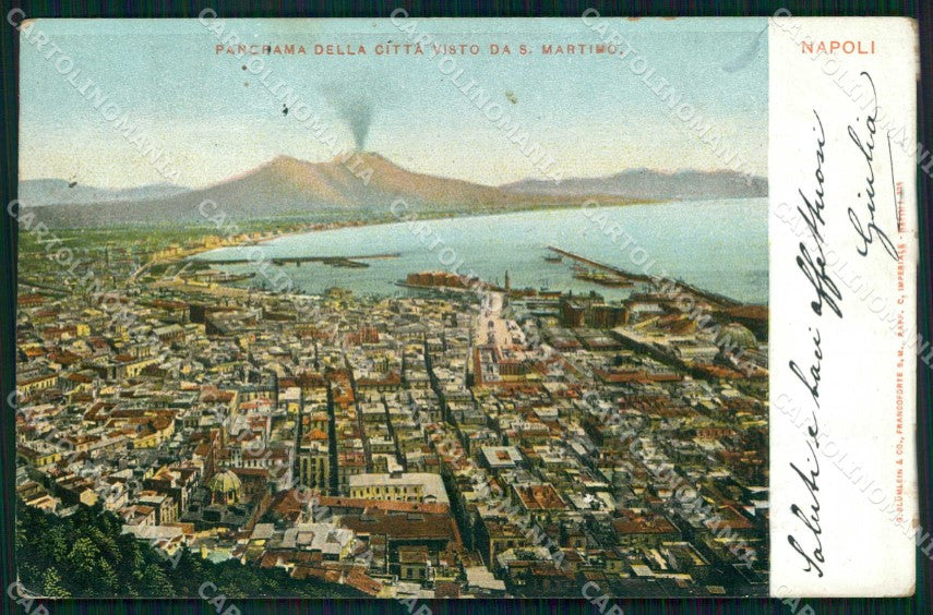 Napoli Città Veduta da San Martino Vesuvio cartolina MX8174 – fronte