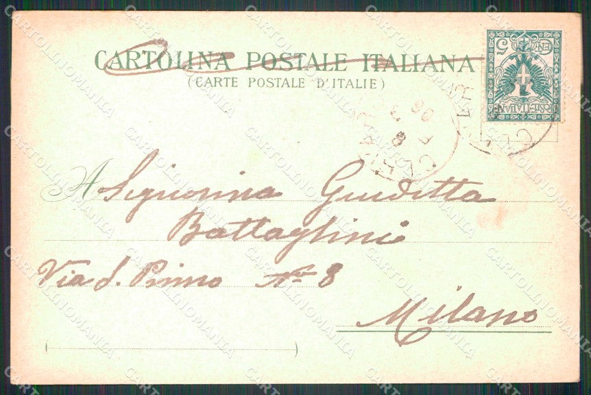 Napoli Città Veduta da Corso Vittorio Emanuele Vesuvio cartolina MX8176 – retro