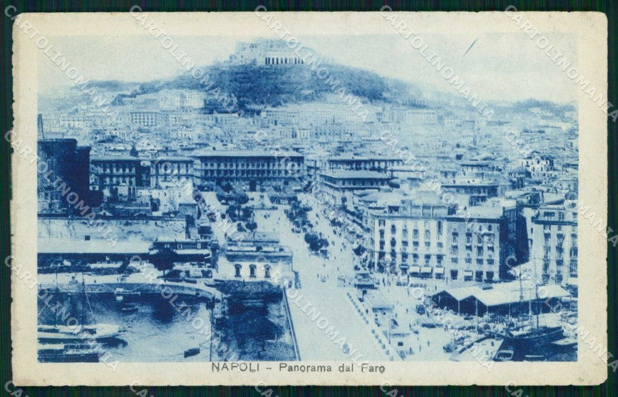 Napoli Città Veduta Generale dal Faro Castel Sant Elmo cartolina MX8179 – fronte